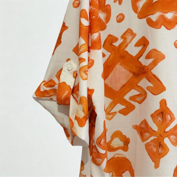 🍣 CIDER / Rotimia Orange Art Print Button-Up - Picture 5 of 8
